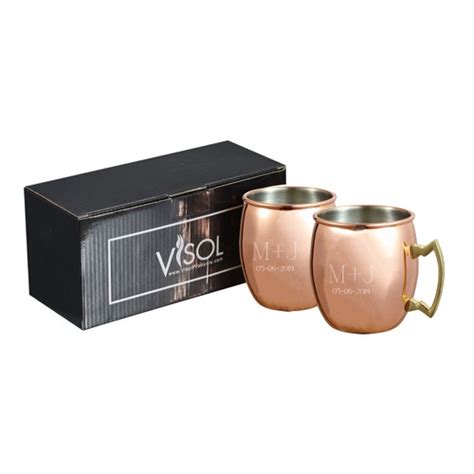 Personalized Moscow Mule Copper Mugs Wedding Gift set of TWO - Etsy