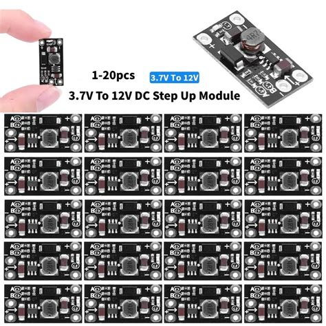 5 20PCS Mini DC Boost Converter Board 3 7V To 12V Step Up Board Voltage