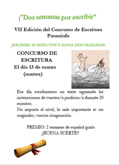 Vii Edici N Del Concurso De Escritura El D A De Marzo Martes