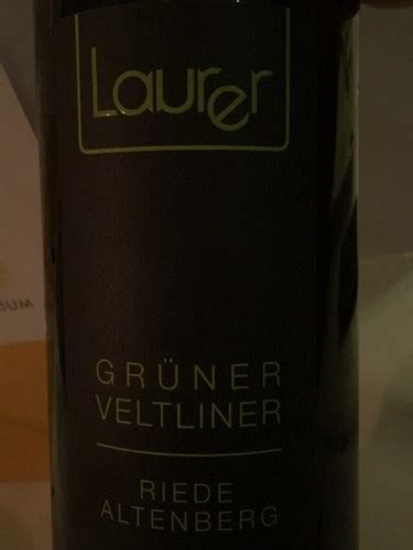 Laurer At Gr Ner Veltliner Riede Altenberg Vivino