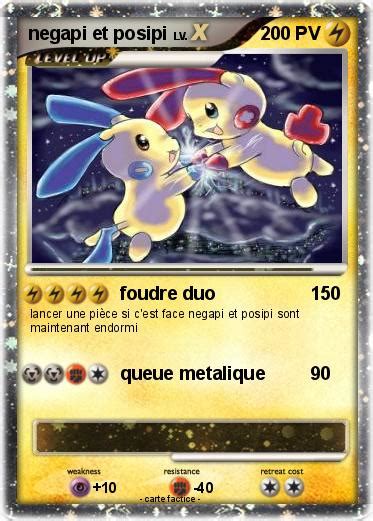 Pokémon negapi et posipi 10 10 foudre duo Ma carte Pokémon