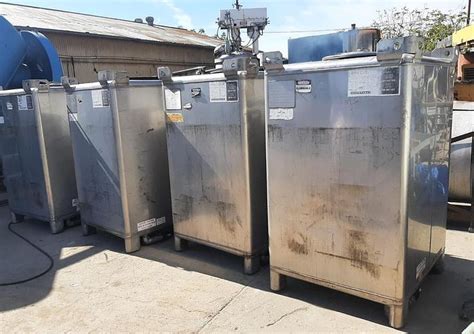 Used 550 Gallon Stainless Steel Liquid Storage Totes (4) #S744860 for ...