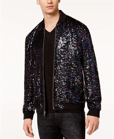 Inc International Concepts Inc Mens Sequin Bomber Jacket Created