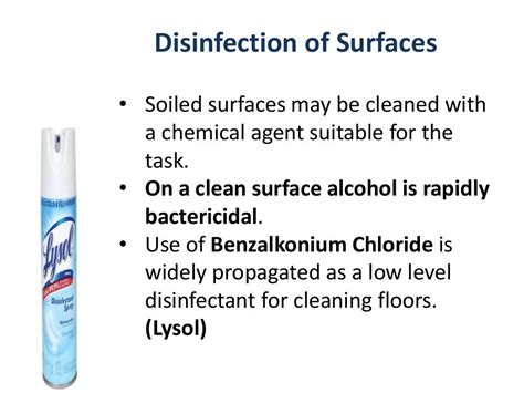 Types of disinfectants