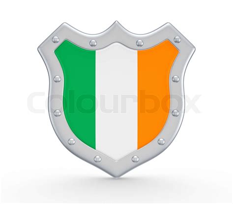 Coat of Arms with flag of Ireland | Stock image | Colourbox