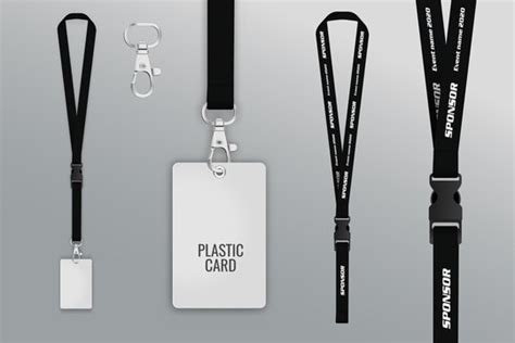 Free Lanyard Id Card Mockup Psd Set Good Mockups Off