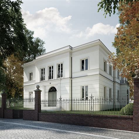 Villa Berlin Grunewald Facade House Flat Roof Architecture House