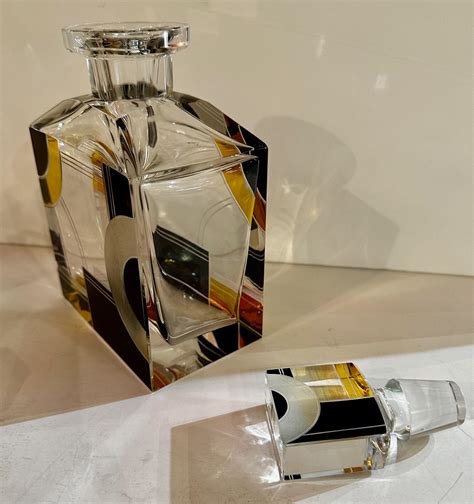 Art Deco Decanter And Whiskey Set In Style Of Karl Palda For Sale At