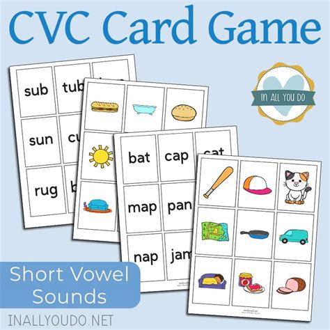 Printable CVC Game – In All You Do