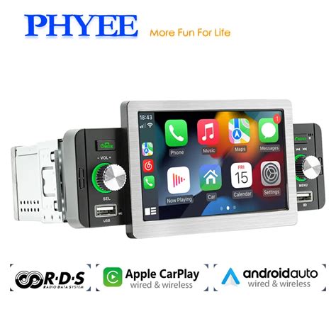 1 Din Drahtlose Carplay Autoradio Bluetooth MP5 Player Android Auto