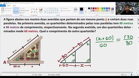 #Teorema de Tales Exercício Resolvido Passo a Passo 🌎👣 - YouTube