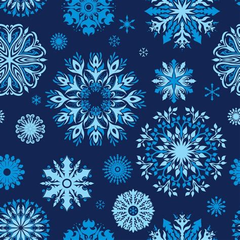 Premium Vector Vector Indigo Snowflake Pattern