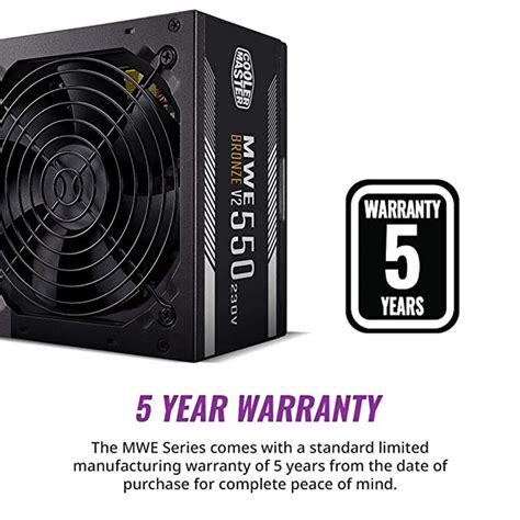 Cooler Master MWE 550 Bronze V2 230V 80 Plus Bronze Certified Non