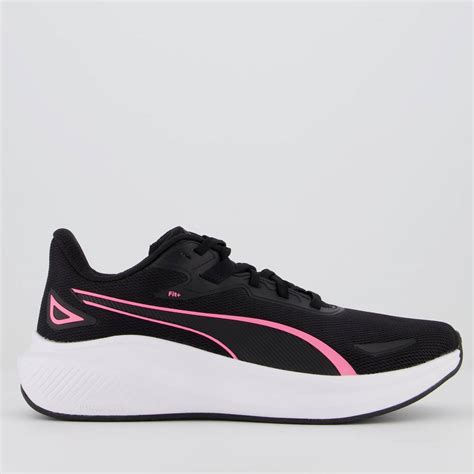 T Nis Puma Skyrocket Lite Feminino Preto E Rosa Futfanatics