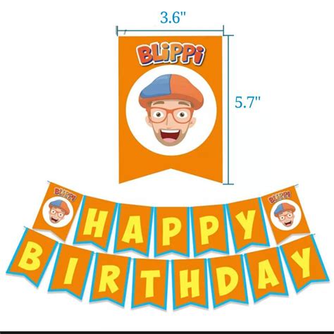 Sale Blippi Birthday Banner Bunting Lazada Ph