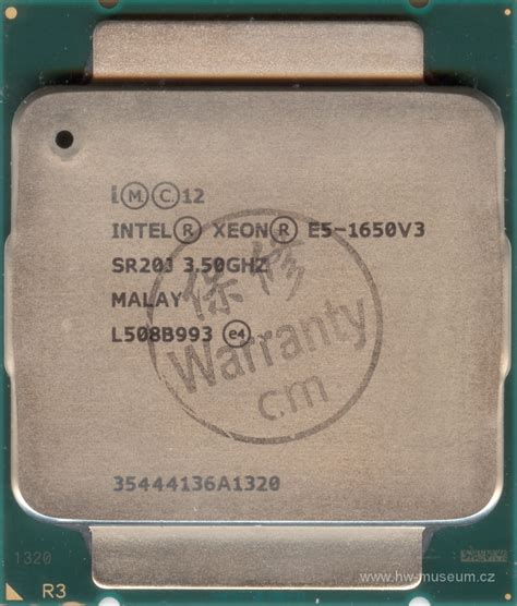 Intel Xeon E5-1650 v3 - Hardware museum