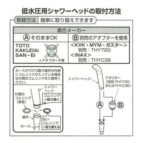 Toto 低水圧用シャワーヘッド Thy731 節水シャワー 494057729614 Arclands Online 2号館 ヤフー店