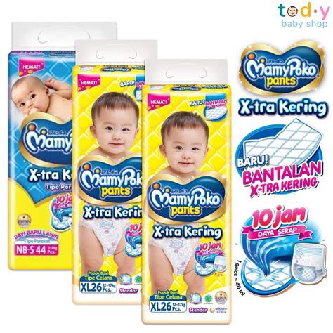 Jual MAMYPOKO PANTS X TRA KERING TIDAK GEMBUNG NEWBORN POPOK BAYI