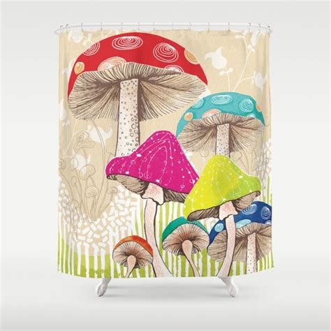 Magical Mushrooms Shower Curtain By Amanda Dilworth Mushroom Art