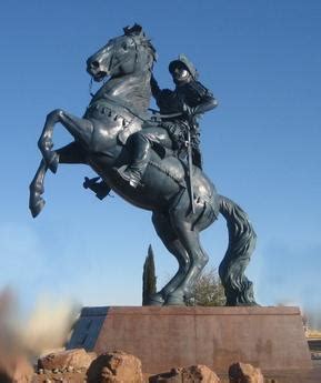 Equestrian statue of Juan de Onate in TX El Paso US