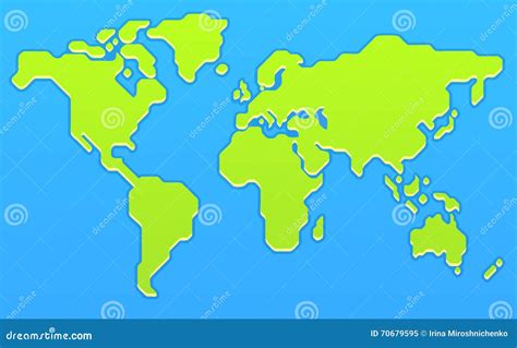 Stylized World Map Stock Vector Illustration Of Graphic 70679595