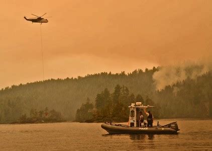 Photos Of Helicopters Working The Fire On Sproat Lake In British