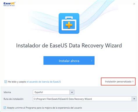 EaseUS Data recover wizard Instalación Proteger mi PC