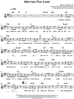 Waiting For Love Sheet Music to download and print