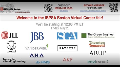 Ibpsa Usa Boston Virtual Career Fair Youtube