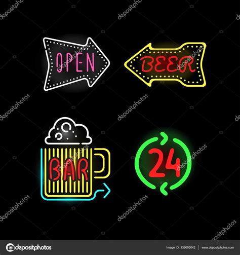 Light Neon Labels Vector Illustration Stock Vector By Adekvat 139093042