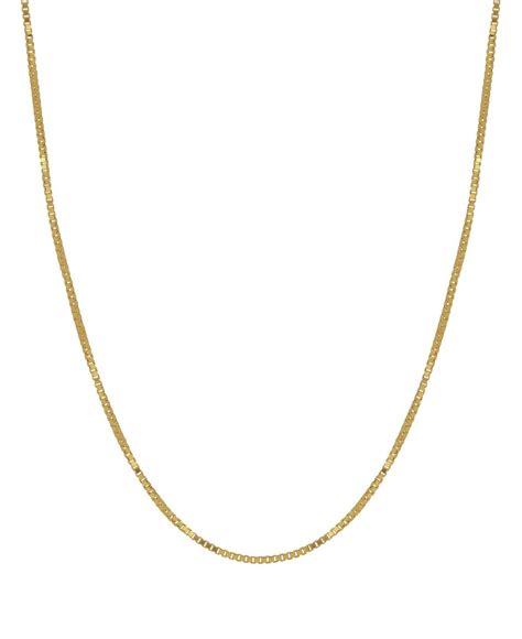 Lyst Macys Box Link 16 Chain Necklace 05mm In 18k Gold In Metallic