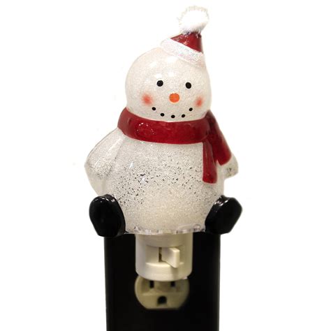 Christmas Snowman Night Light Acrylic Holiday Jolly 140830 - Walmart ...