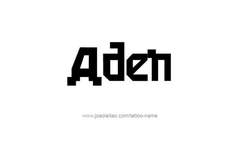 Aden Name Tattoo Designs