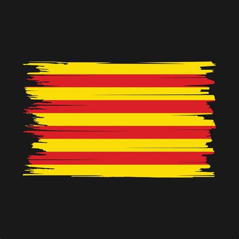 Catalonia Flag Brush Vector 15627664 Vector Art At Vecteezy