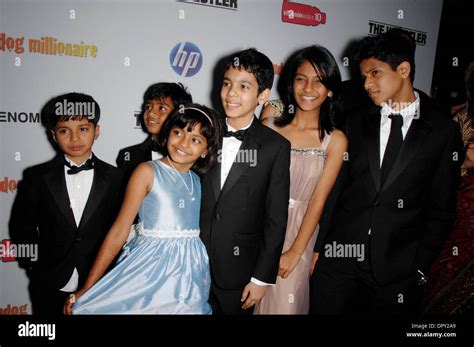 Slumdog Millionaire cast members during the Fox Searchlight's official ...