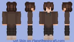 Big long black eyes Minecraft Skin