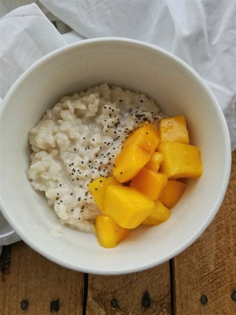 Rezept für Kokos Milchreis mit Mango