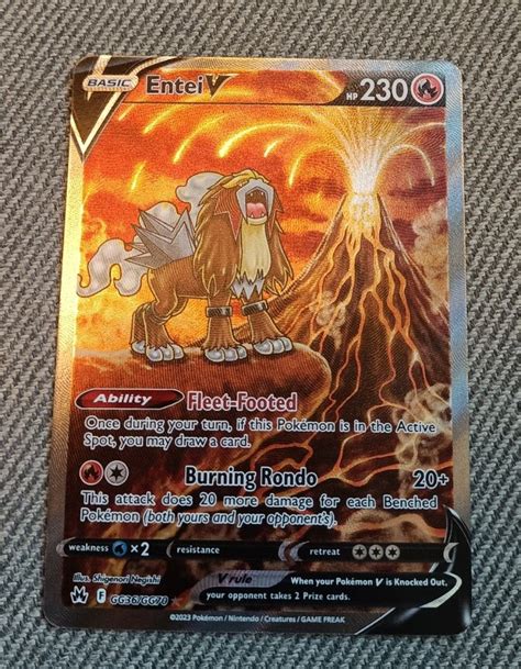 Pokemon Entei V Crown Zenith Hobbies Toys Toys Games On Carousell