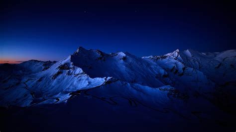 Dark Nature Wallpaper - Mountain Range At Night (#799911) - HD ...