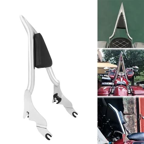 Motocicleta Destac Vel Passageiro Traseiro Encosto Sissy Bar Preto Para