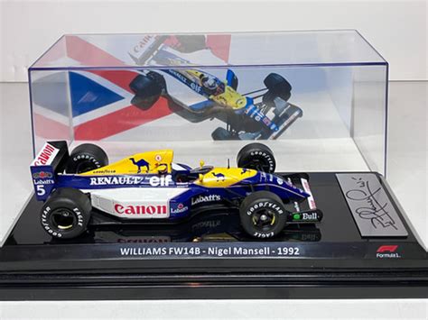 Nigel Mansell Signed Williams Fw B Cased The Signature Store