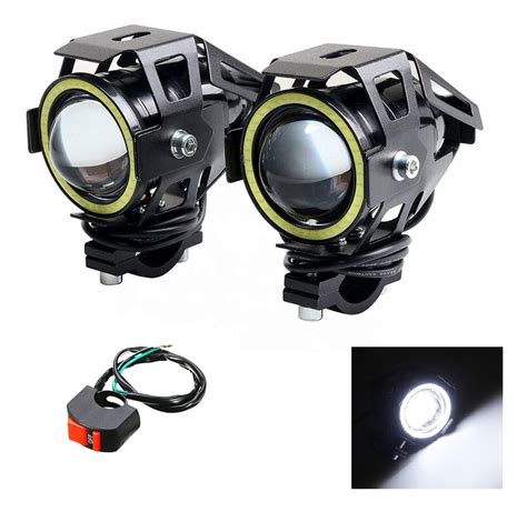 Farol Motocicleta Projetor On Off U7 Super Led Universal Mercado