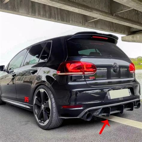 Car Rear Bumper Lip Diffuser Spoiler Rear Side Splitter Deflector For