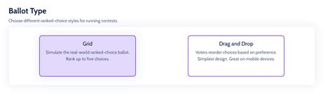 RankedVote: Choosing the Best Ballot Type