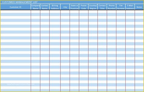 Crm Template Free Download Of Customer Management Excel Template Excel ...