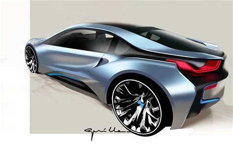 BMW i8 - Design Sketch - Car Body Design