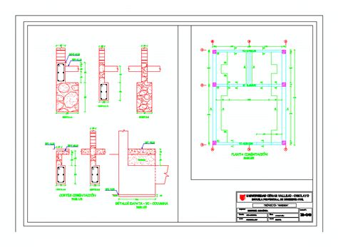 Cimentacion En AutoCAD Librería CAD