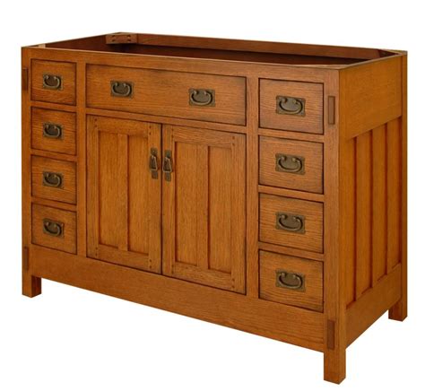 Sagehill Designs AC4821D Rustic Oak American Craftsman 48 Oak Wood