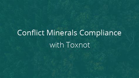 Conflict Minerals Compliance Software E Exchange