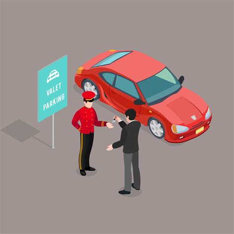 Valet Parking Service Composition Vector Art At Vecteezy